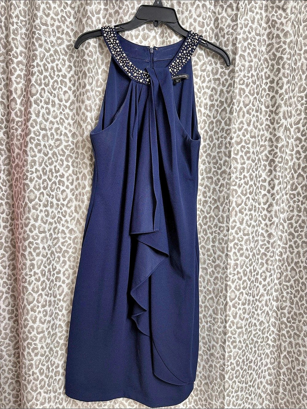 Boston Proper Embellished Dress in Blue Size 12 Like New
